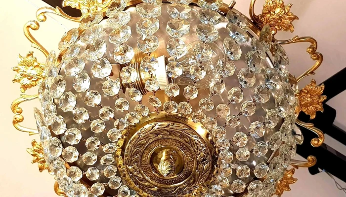 Plafon En Bronce Con Caireles De Cristal 1 - 17-06-2021