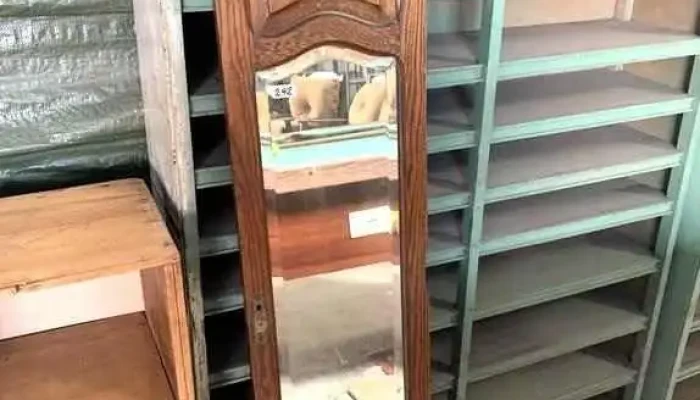 Puerta De Ropero En Roble  Con Espejo Biselado