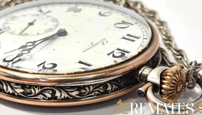 Reloj De Bolsillo Longines Plata Y Oro F 3 - 17-06-2021