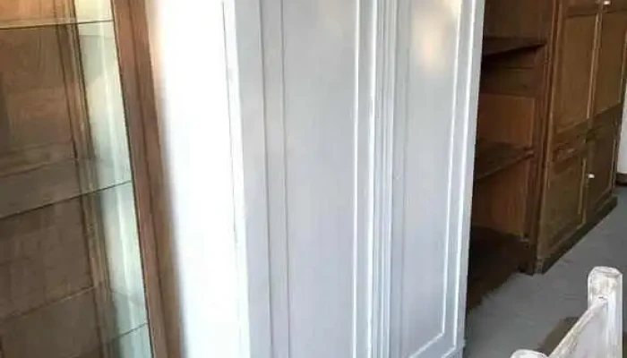 Ropero En Roble 2 Puertas 3 Cajones Laqueado Blanco 1,15 X 0,63 X 1,92