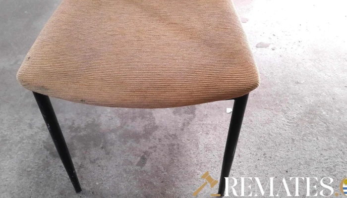 Silla Moderna Base De Hierro Negro Y Mad 2 - 17-06-2021