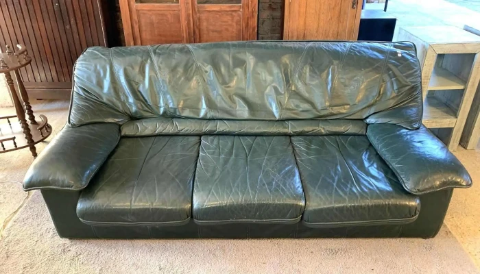 Sillon De 3 Cuerpos En Cuero Verde 2m X 2 - 06-12-2020