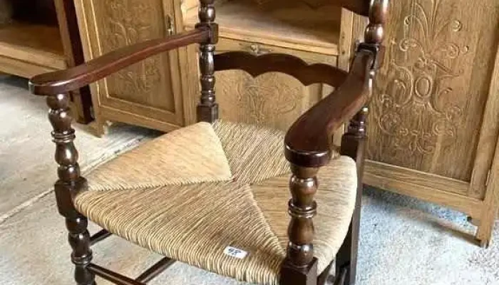 Sitial Provenzal En Cedro Asiento Totora