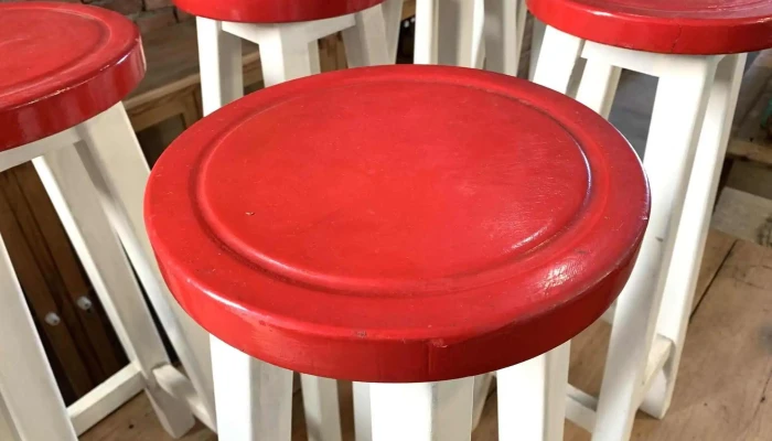 Taburetes En Madera Pintada 080 Alto 3 - 06-12-2020