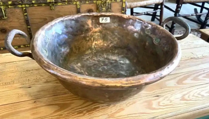 Tacho De Cobre 0,40 Diam X 0,15 Alto