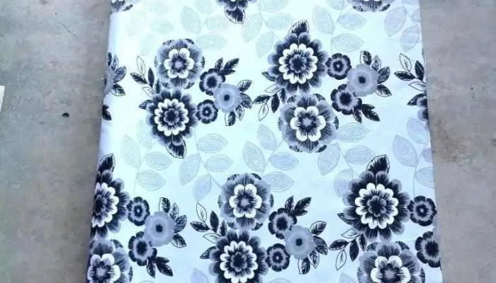 tela dholer estampado flores blanco y negro int-ext (4 x 1,40)