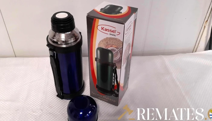 termo de acero inox azul