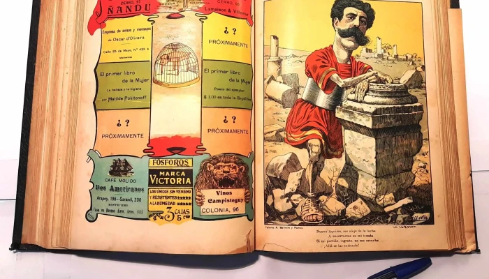 Tomo encuadernado Rojo y Blanco de Ene a Jun 1902