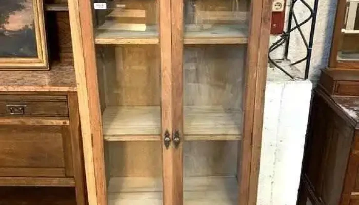 Vtirina Biblioteca En Roble 2 Puertas Vidriadas 0,66 X 0,34 X 1,65 Alto